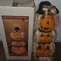 2004 Gemmy 3 FT Tall Pumpkin Fiber Optic Trio Electronic w/Box