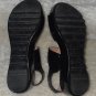 Wonders Black Patent Leather Platform Wedge Shoes / Sandals Women 36