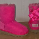 UGG Bailey Bow Pink Suede Boot Mismatch KIDS Size 10 Left / Right 11