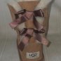 UGG BAILEY BOW Chestnut Suede Boots Youth 5 = Women US 7 NEW , No Box 3280 K