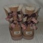 UGG BAILEY BOW Chestnut Suede Boots Youth 5 = Women US 7 NEW , No Box 3280 K