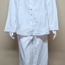 Eileen West White Cozy Button Top & Pants 2 Piece Pajama Set Size XL NEW 75693