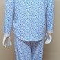 Eileen West Blue Floral Pajama Top Bottom 2 Piece Set Size Small NEW E5720076