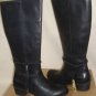 UGG CIERRA Black Leather Western Riding Tall Boots Women's Size US 6 NEW WITH BO