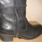 UGG CIERRA Black Leather Western Riding Tall Boots Women's Size US 6 NEW WITH BO
