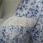 Eileen West White Blue Floral Modal Cotton Two Piece Pajama Set SM NEW E5720199