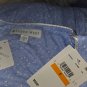 Eileen West Sleeveless Knee Length White/Blue Floral Gown 100 Cotton Size S NEW