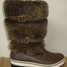 UGG Australia LILYAN Brown  Waterproof Leather Sheepskin Boots Size US 6 NIB