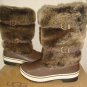 UGG Australia LILYAN Brown  Waterproof Leather Sheepskin Boots Size US 6 NIB