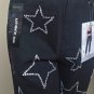 Simple Society Bling Stars Distress Super High Rise Black Jeans Size 7/ 28 NEW