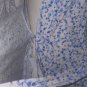 Eileen West White with Blue Flowers Long Sleeve Wrap Robe Size S / M NEW