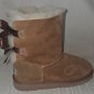 UGG BAILEY BOW Chestnut Suede Boots Youth 4 = Women US 6 NEW , No Box 3280 K