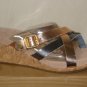 UGG Adalie Metallic Cork Wedge Sandal Women Size US 7 Bronze Silver NEW 1007232