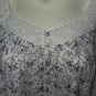 Eileen West Bow floral Long Sleeve Lace Detail Long Ruffle Nightgown Size XS NEW