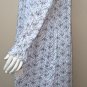 Eileen West Bow floral Long Sleeve Lace Detail Long Ruffle Nightgown Size XS NEW