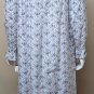 Eileen West Bow floral Long Sleeve Lace Detail Long Ruffle Nightgown Size XS NEW
