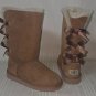UGG Chestnut Triple Bailey Bow Tall Boots Size US 3 Youth,NEW #1007309 CHECK PIC