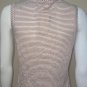 EVEREVE Linen Blend Riley Tie Front Tank Brown/Natural Striped Size Small NEW