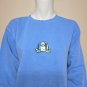 Emma Chamberlain Rabbit Bunny Crewneck  Sweater Blue Size MED New NO tag