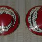 Vintage Laurel Burch "Palm Leaves" Red White Enamel Post Earrings