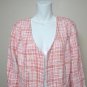 Talbots  Tweed Open Front Blazer Jacket Women Size 16