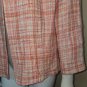 Talbots Tweed Open Front Blazer Jacket Women Size 16