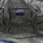 Tumi Navy Blue ToteBag Nylon Leather Trim Gold Hardware Purse