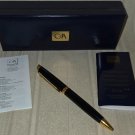 Caran d'Ache Geneve Ballpoint Pen Gold-Plated Trim Ebony Black Twist