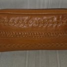 KERRY GRIMA Twisted Design Leather Pouch Zippered Cosmetic Bag