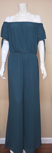Gianni Bini Lillian Green Off Shoulder Jumpsuit Size Small NEW Retail $119