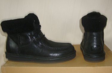 UGG CYPRESS Black Water Resistant Sheepskin Ankle Boots US 7, EU 38 NEW 1007709