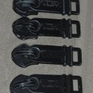 TUMI Large Replacement Zipper Pulls Sliders Black Metal 1/2” x 1.5” Lot of 4