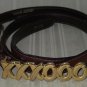 Paloma Picasso Skinny 3/4" Leather Belt Gold XXXOOO  Hardware  Size M/75 Vintage