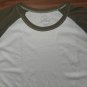 True Classic 3/4 Sleeve Two tone Crew Neck Shirt White & Green Men Size XL NEW