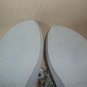 Grandco White Sandals Waterproof Thong BLING Silver Tone Jeweled  Size US 6 NEW