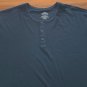 True Classic Henley T-Shirt NAVY Short Sleeve Button Neck Tee Size 2XL New.
