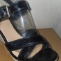 UGG Jackilyn Black Patent Leather Espadrille Wedge Heel Size 9.5 NEW #1004565