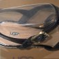 UGG Jackilyn Black Patent Leather Espadrille Wedge Heel Size 9.5 NEW #1004565