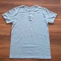 True Classic Henley T-Shirt Heather Indigo Short Sleeve Button Neck Tee Med New.