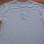 True Classic Henley T-Shirt Heather Indigo Short Sleeve Button Neck Tee Med New.