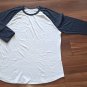 True Classic 3/4 Sleeve Two tone Crew Neck Shirt White & BLK Men Size XL. Lot 3