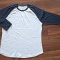 True Classic 3/4 Sleeve Two tone Crew Neck Shirt White & BLK Men Size XL. Lot 3