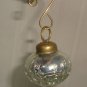 Silver Cracked Glass Ornaments Small 1 1/2" Long Lot of 3 with Hook