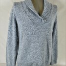 KAREN SCOTT womens Medium L/S gray COWL NECK sweater (B2)P