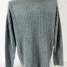 A. Adams & Spire men's Large L/S gray RIBBED sweater (A7)P