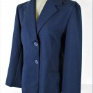 Alfred Dunner women's Sz 10 L/S blue BUTTON down 2 POCKET jacket (A6)P