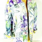 Alfred Dunner women's 8 3/4 sleeve RAYON purple green lined jacket (C5)PMTD