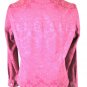 Amber Sun women's Small L/S pink floral RHINESTONE BUTTONS 2 pocket jacket (A2)M
