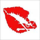 2 Pack of Custom "Lipstick Skull" Vinyl Decals / Stickers