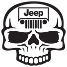 2 Pack of Custom "Jeep Skull" Vinyl Decals / Stickers